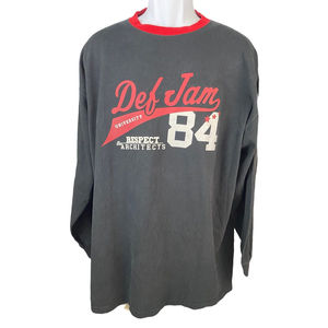 Def jam university mens XL long sleeve t shirt 84 respect the architects